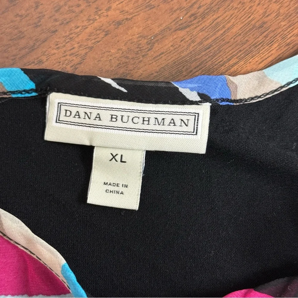 Dana Buchman Multicolor Striped Sleeveless Blouse. Size XL - Picture 5 of 8